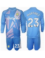 Otroške Nogometnih dresov Aston Villa Emiliano Martinez #23 Vratar Tretji 2024-25 Dolgi rokavi (+ hlače)